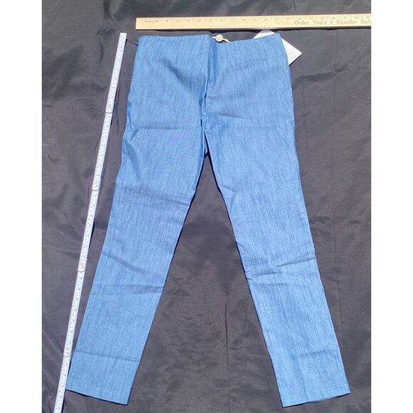 ODIEUSES Women's Slim Fit Blue Pants Size M Cotton/Polyester New With Tags - Picture 4 of 4